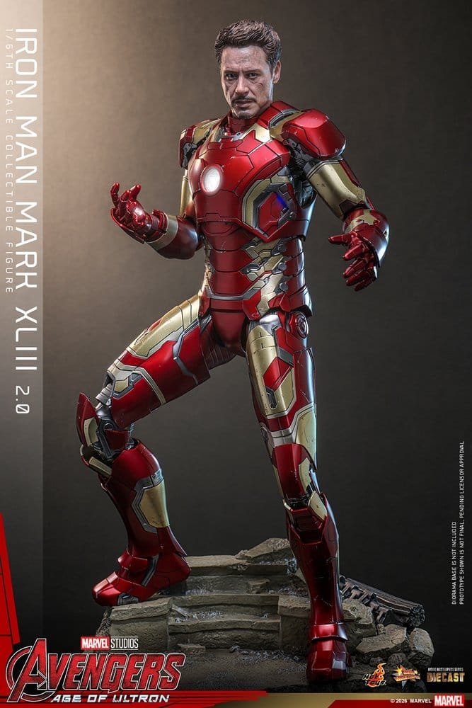 Iron Man Mark XLIII (2.0) collector par Hot Toys - figurine 1/6 Avengers : Age Of Ultron de 32 cm - MMS865D80