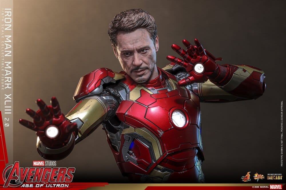 Iron Man Mark XLIII (2.0) collector par Hot Toys - figurine 1/6 Avengers : Age Of Ultron de 32 cm - MMS865D80