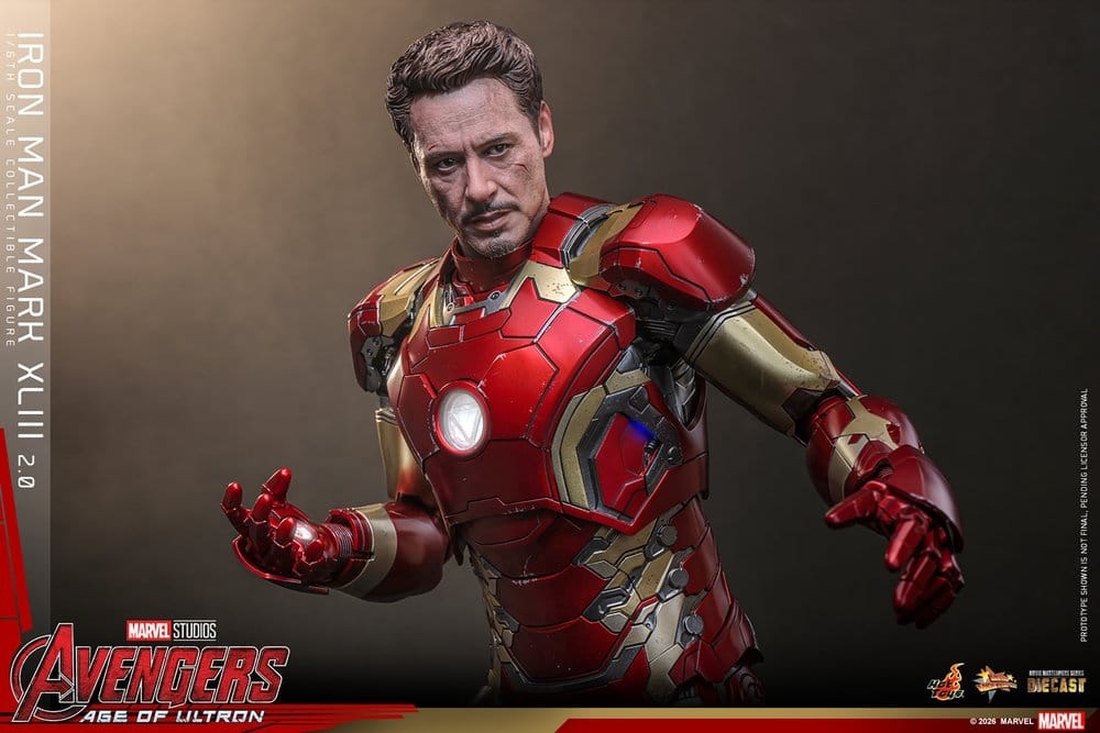Iron Man Mark XLIII (2.0) collector par Hot Toys - figurine 1/6 Avengers : Age Of Ultron de 32 cm - MMS865D80