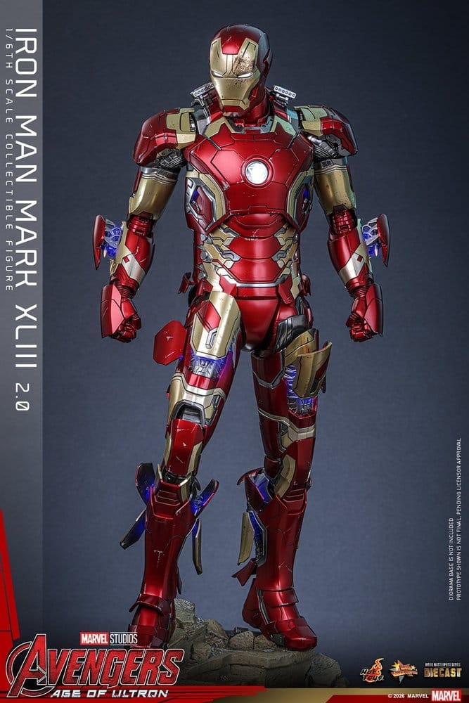 Iron Man Mark XLIII (2.0) collector par Hot Toys - figurine 1/6 Avengers : Age Of Ultron de 32 cm - MMS865D80