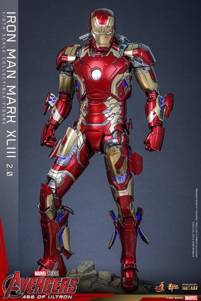 Iron Man Mark XLIII (2.0) collector par Hot Toys - figurine 1/6 Avengers : Age Of Ultron de 32 cm - MMS865D80