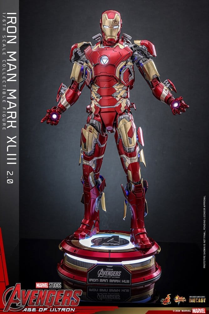 Iron Man Mark XLIII (2.0) collector par Hot Toys - figurine 1/6 Avengers : Age Of Ultron de 32 cm - MMS865D80
