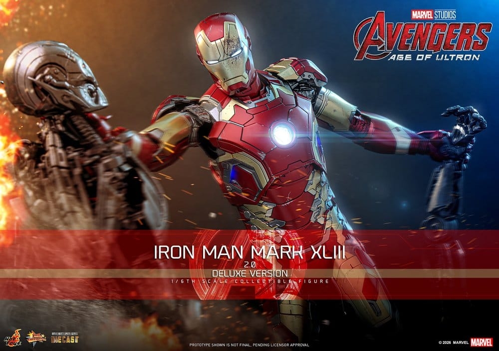 Iron Man Mark XLIII (2.0) deluxe par Hot Toys - figurine 1/6 Avengers : Age Of Ultron de 32 cm - MMS866D81