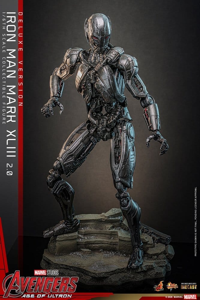Iron Man Mark XLIII (2.0) deluxe par Hot Toys - figurine 1/6 Avengers : Age Of Ultron de 32 cm - MMS866D81