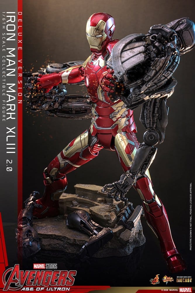 Iron Man Mark XLIII (2.0) deluxe par Hot Toys - figurine 1/6 Avengers : Age Of Ultron de 32 cm - MMS866D81