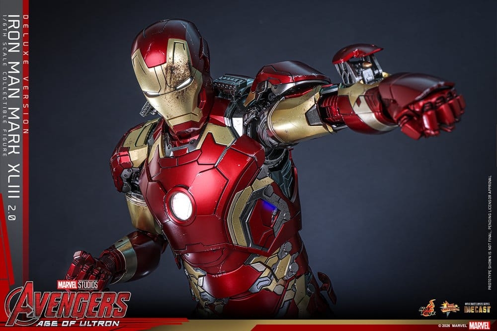 Iron Man Mark XLIII (2.0) deluxe par Hot Toys - figurine 1/6 Avengers : Age Of Ultron de 32 cm - MMS866D81