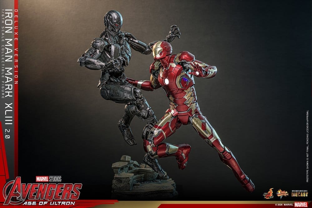 Iron Man Mark XLIII (2.0) deluxe par Hot Toys - figurine 1/6 Avengers : Age Of Ultron de 32 cm - MMS866D81