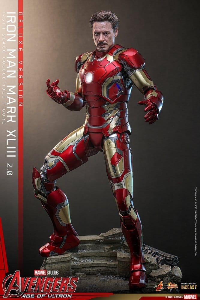 Iron Man Mark XLIII (2.0) deluxe par Hot Toys - figurine 1/6 Avengers : Age Of Ultron de 32 cm - MMS866D81
