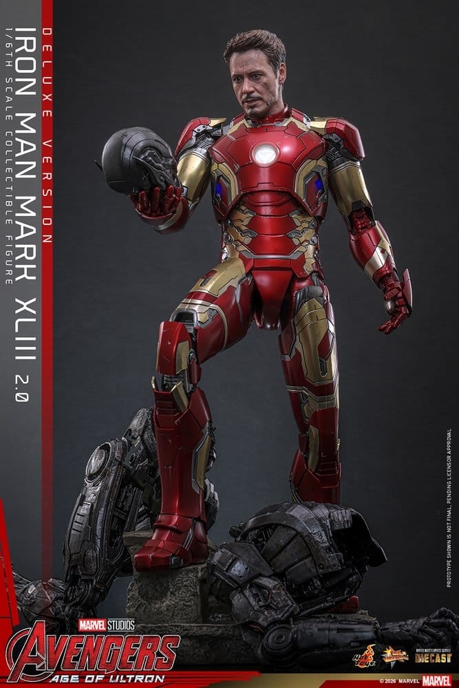 Iron Man Mark XLIII (2.0) deluxe par Hot Toys - figurine 1/6 Avengers : Age Of Ultron de 32 cm - MMS866D81
