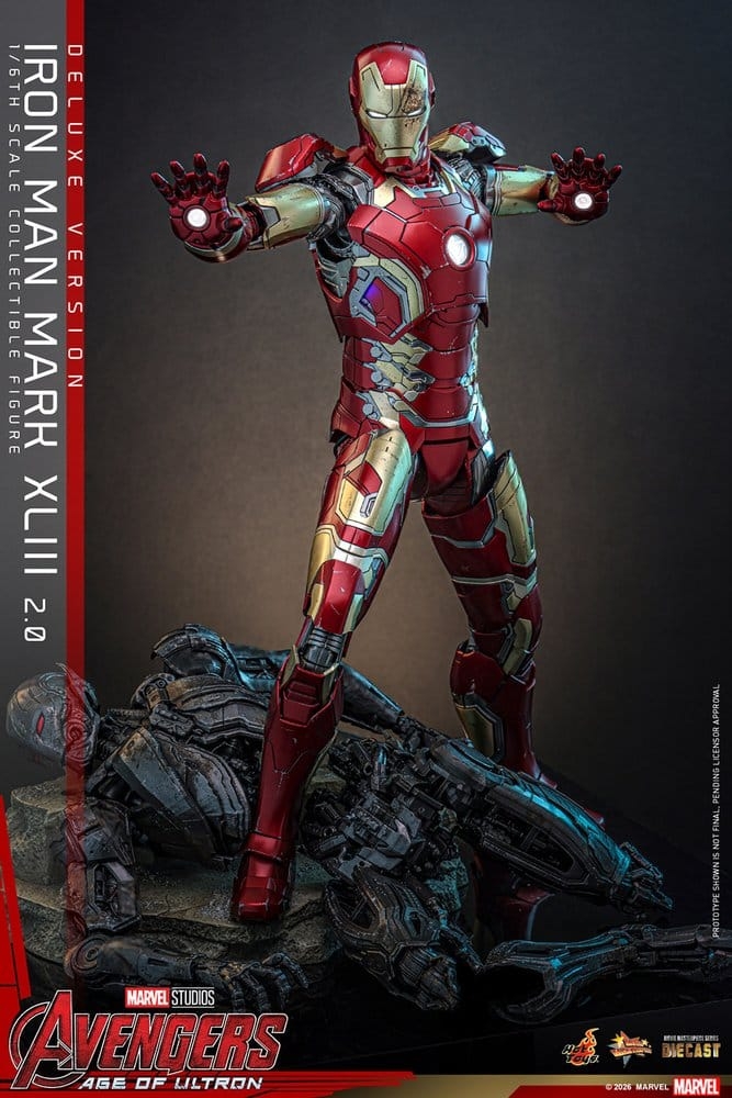 Iron Man Mark XLIII (2.0) deluxe par Hot Toys - figurine 1/6 Avengers : Age Of Ultron de 32 cm - MMS866D81