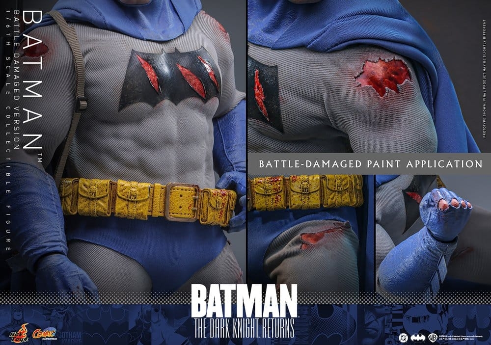 Batman (Battle Damaged version) par Hot Toys - CMS031 - figurine 1/6 The Dark Knight Returns de 32 cm