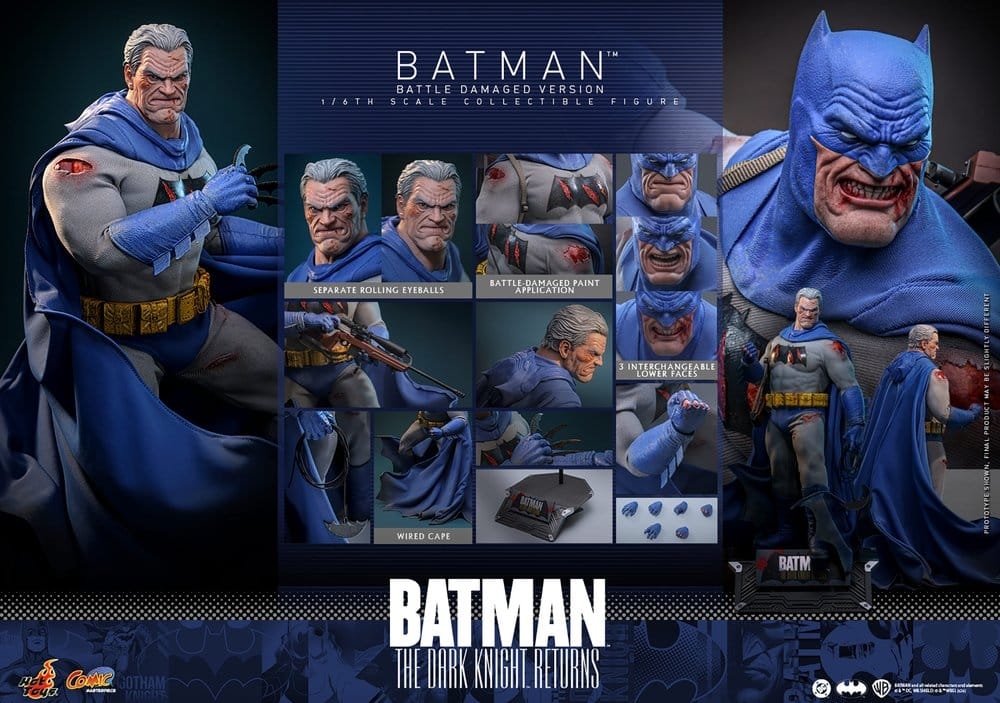 Batman (Battle Damaged version) par Hot Toys - CMS031 - figurine 1/6 The Dark Knight Returns de 32 cm