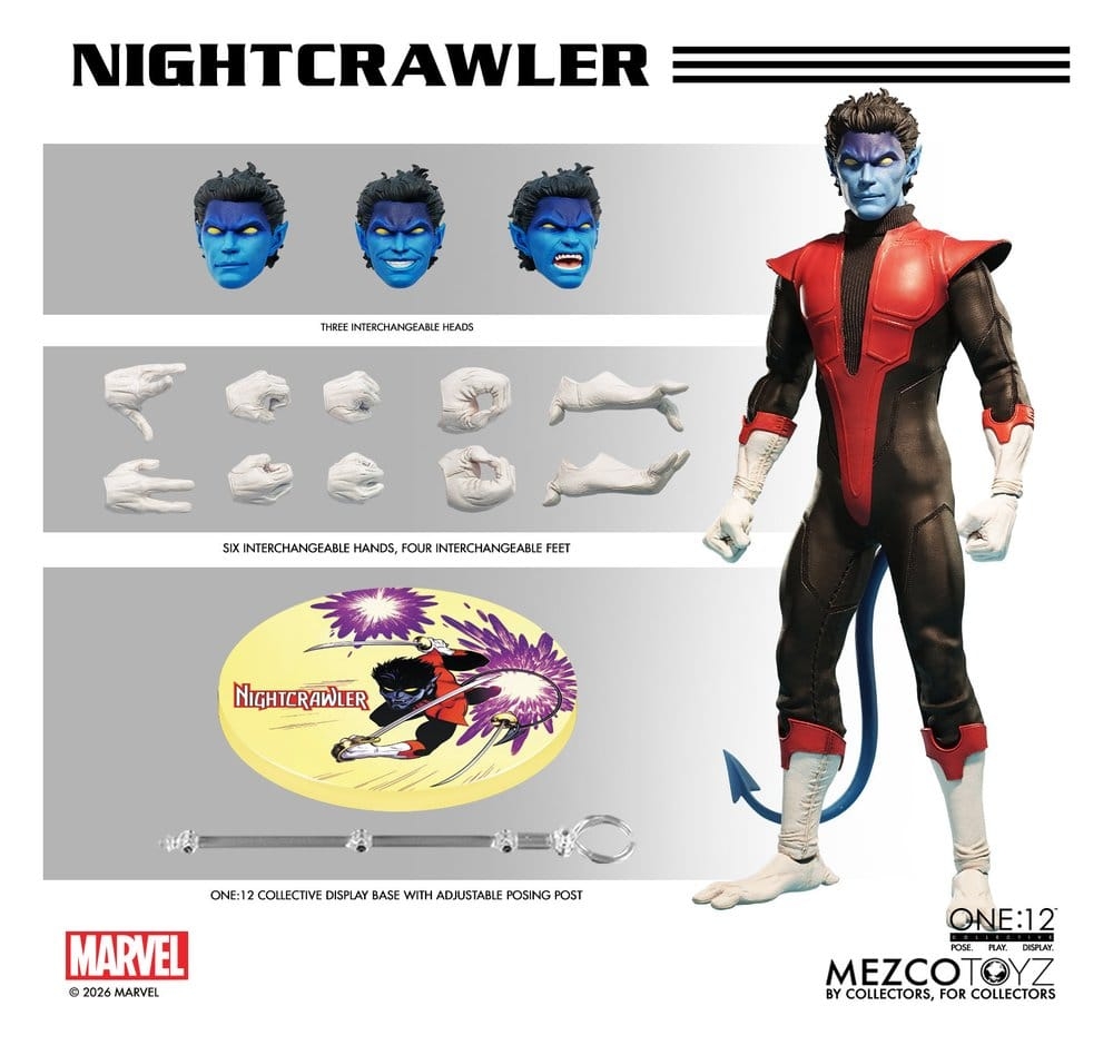 Nightcrawler One:12 van Mezco - X-Men 1/12 schaal actiefiguur