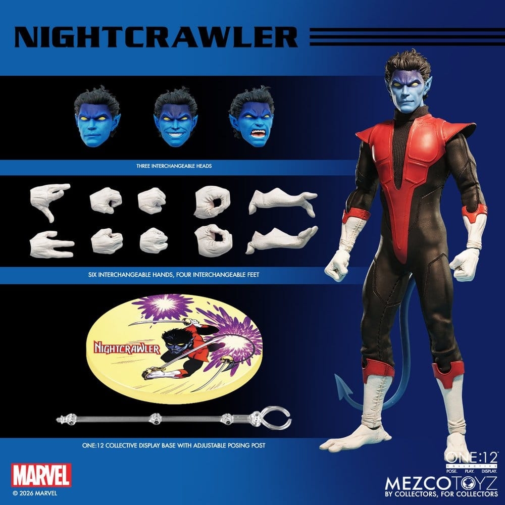 Nightcrawler One:12 van Mezco - X-Men 1/12 schaal actiefiguur