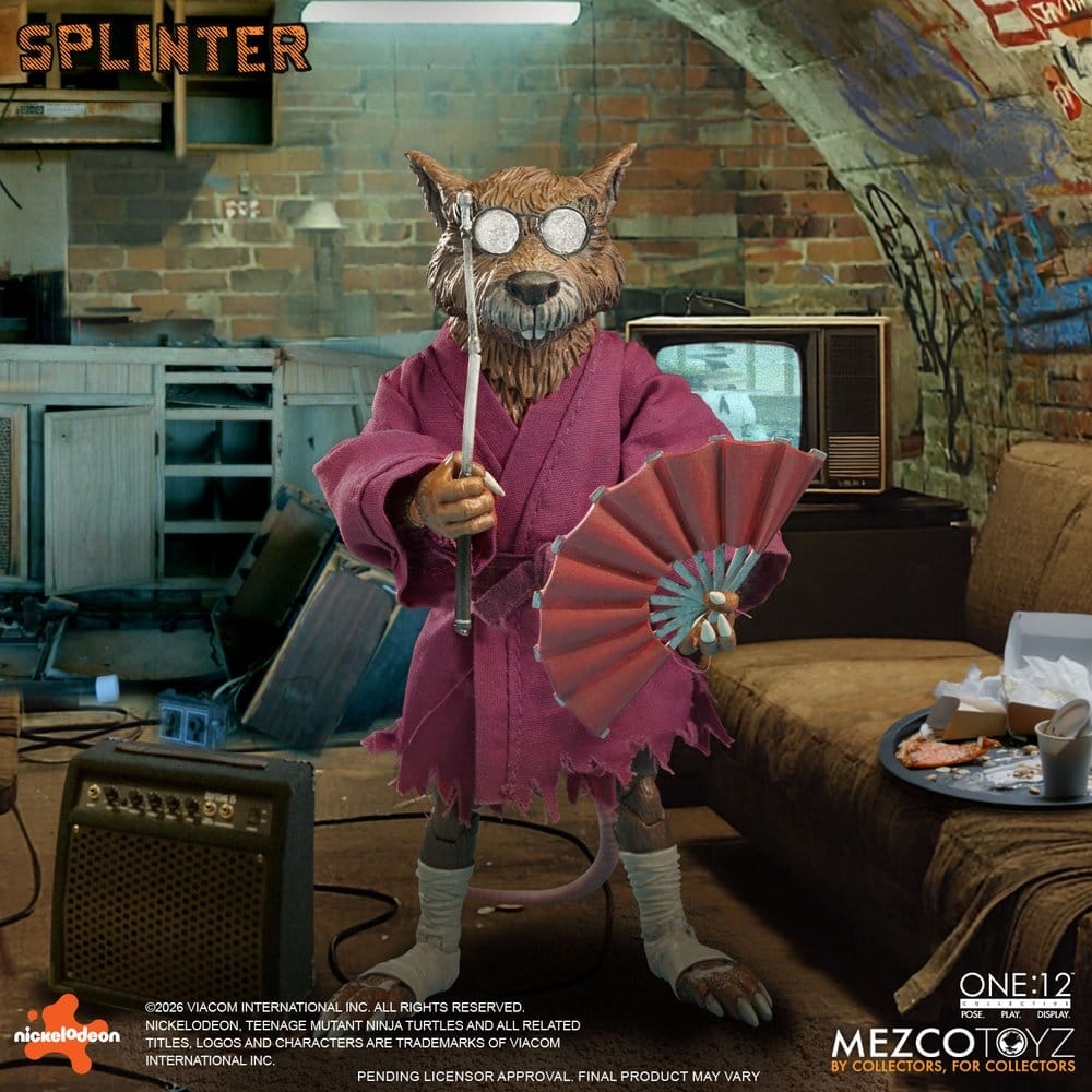 Splinter One:12 par Mezco - figurine 1/12 Tortues Ninja de 17 cm