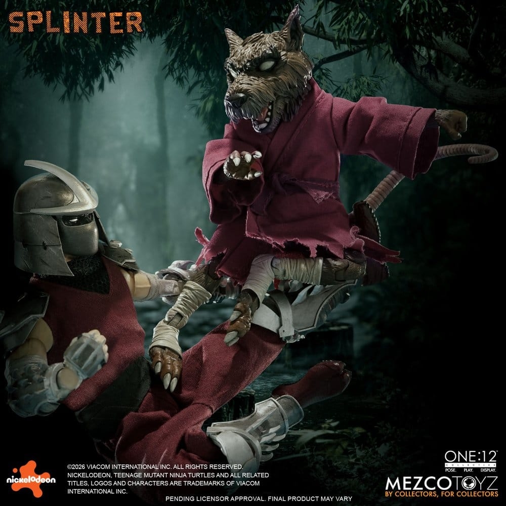 Splinter One:12 par Mezco - figurine 1/12 Tortues Ninja de 17 cm
