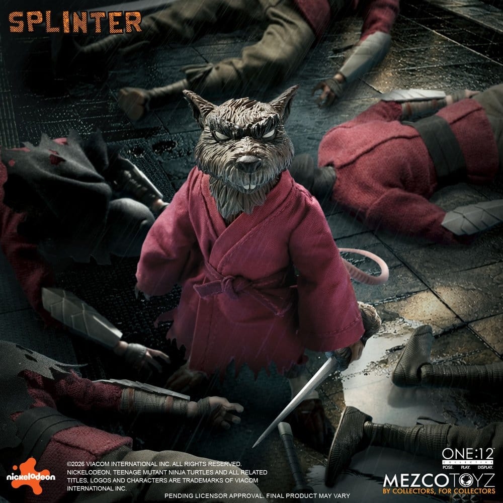Splinter One:12 par Mezco - figurine 1/12 Tortues Ninja de 17 cm