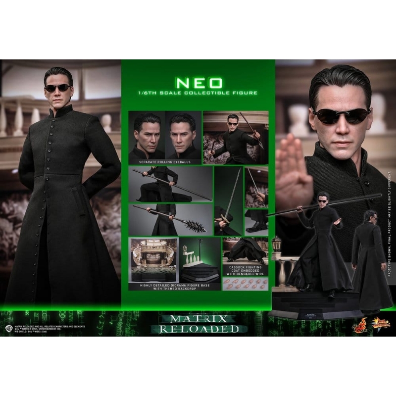 Figurine Neo de Hot Toys (MMS868) - The Matrix Reloaded