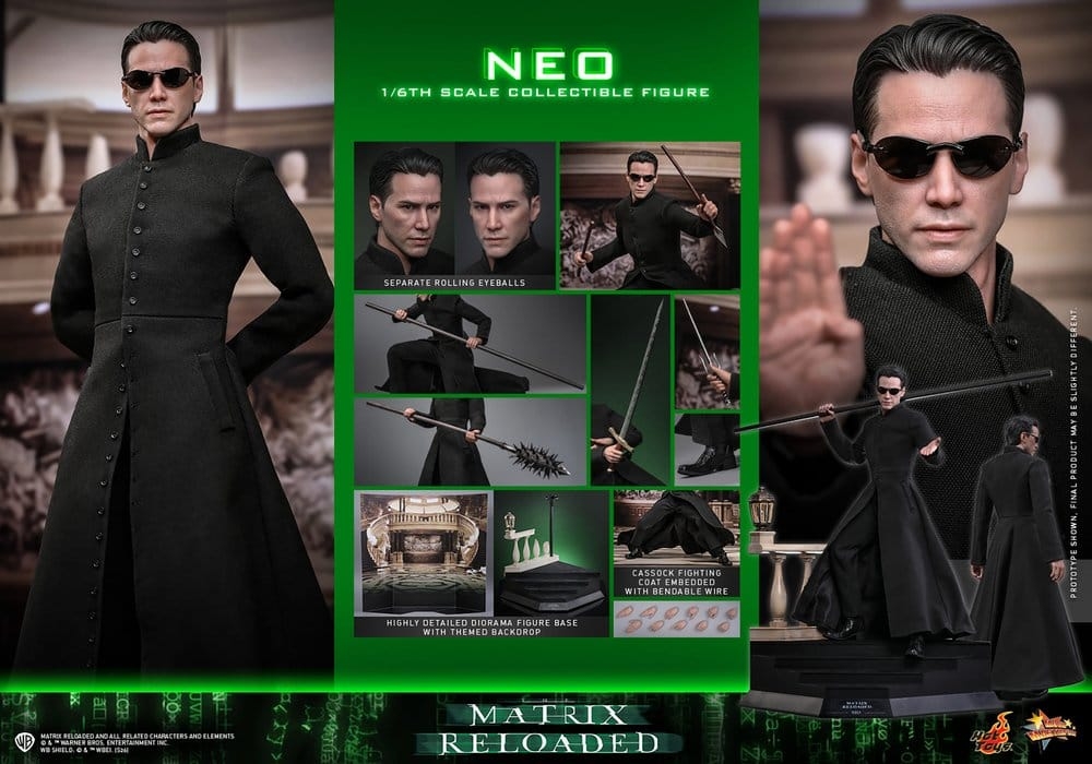 Neo van Hot Toys - MMS868 - The Matrix Reloaded 1/6 schaal actiefiguur