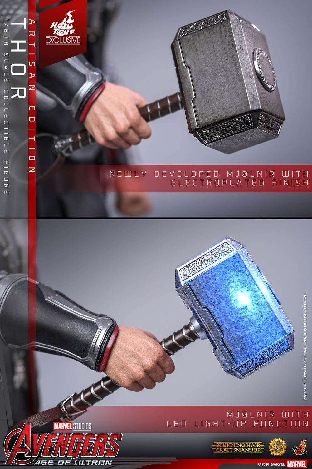 Thor Artisan Edition par Hot Toys - MMS867AE - figurine 1/6 Avengers : Age Of Ultron de 32 cm