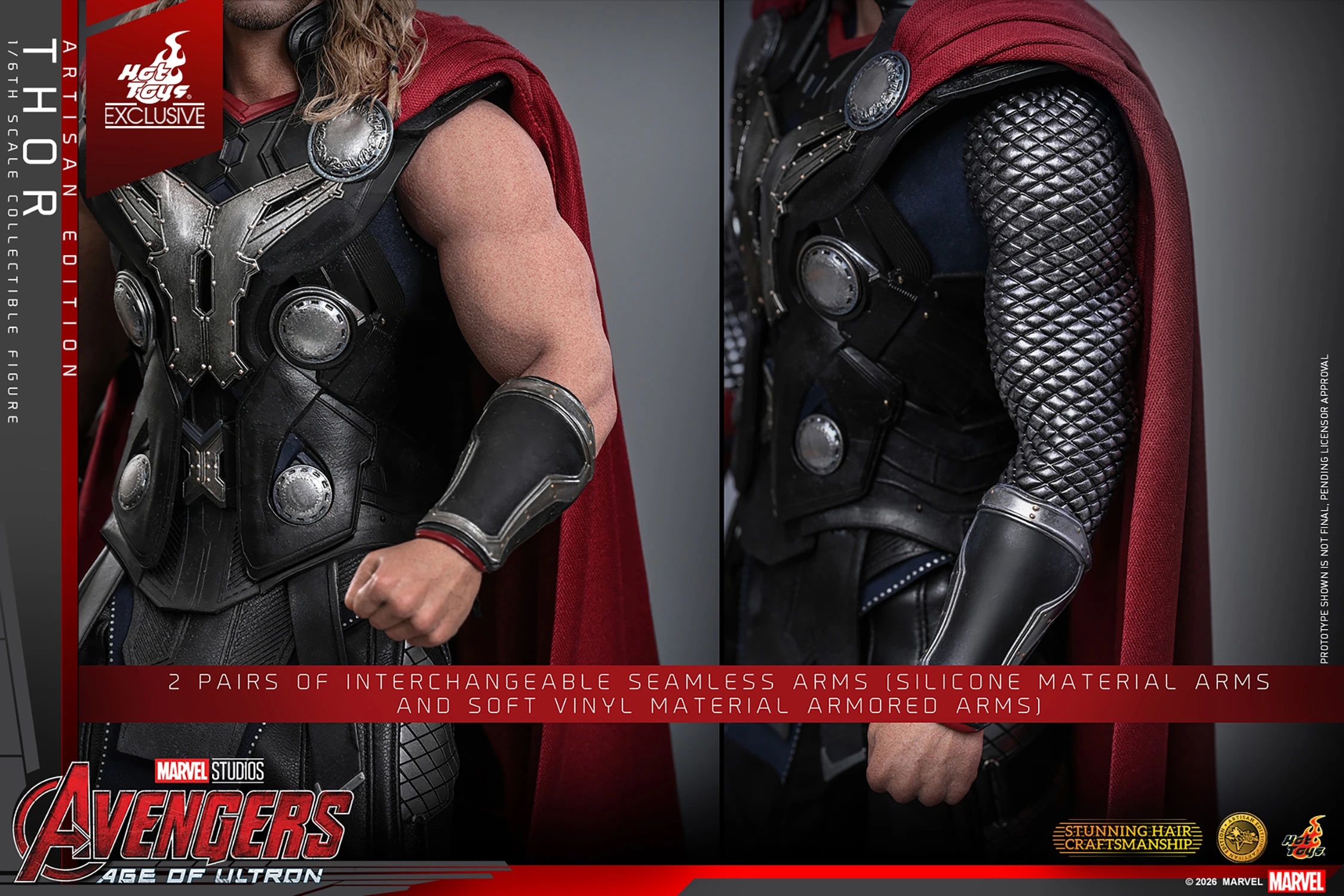 Thor Artisan Edition par Hot Toys - MMS867AE - figurine 1/6 Avengers : Age Of Ultron de 32 cm