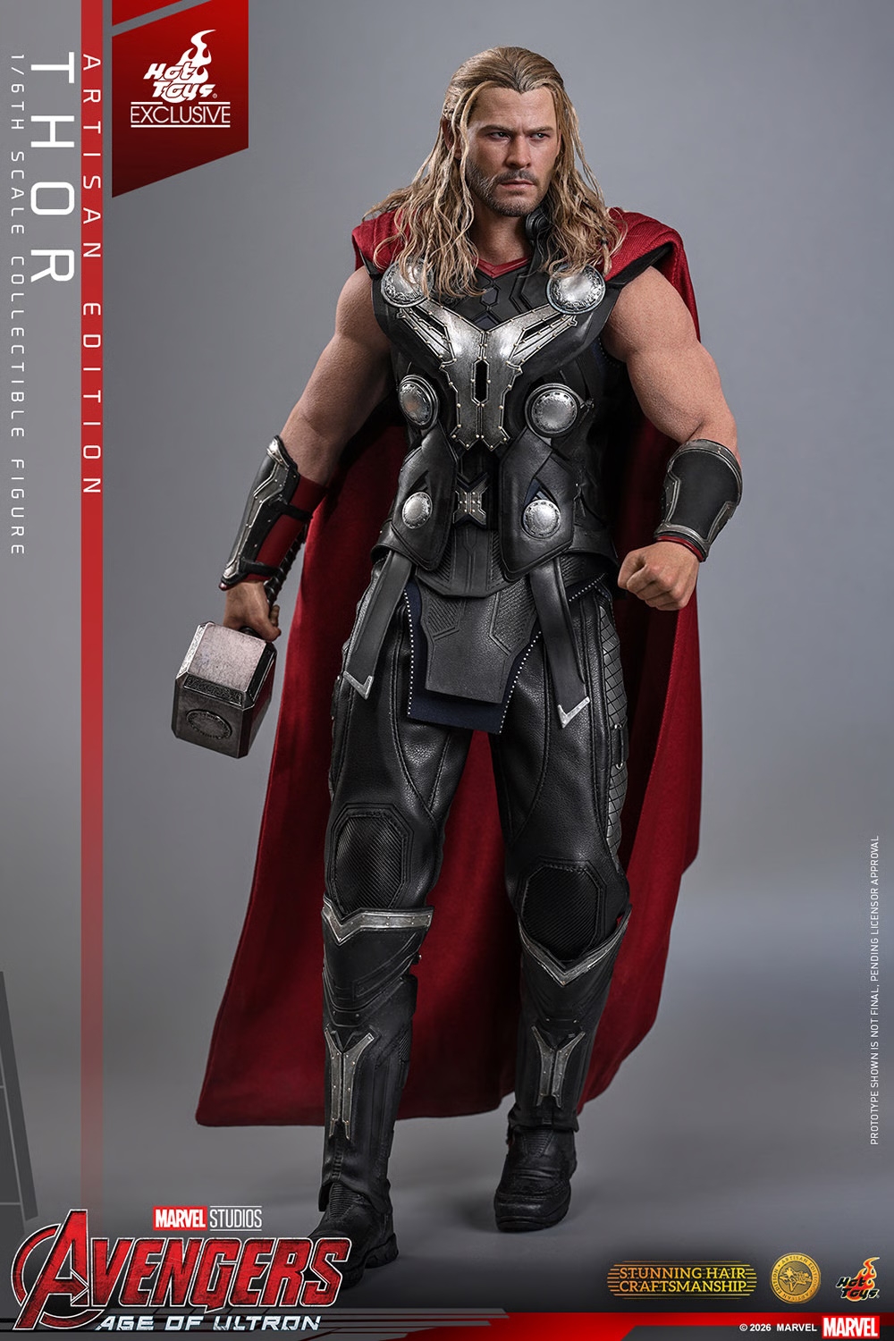 Thor van Hot Toys Artisan Edition version - MMS867AE - Avengers : Age Of Ultron 1/6 schaal actiefiguur