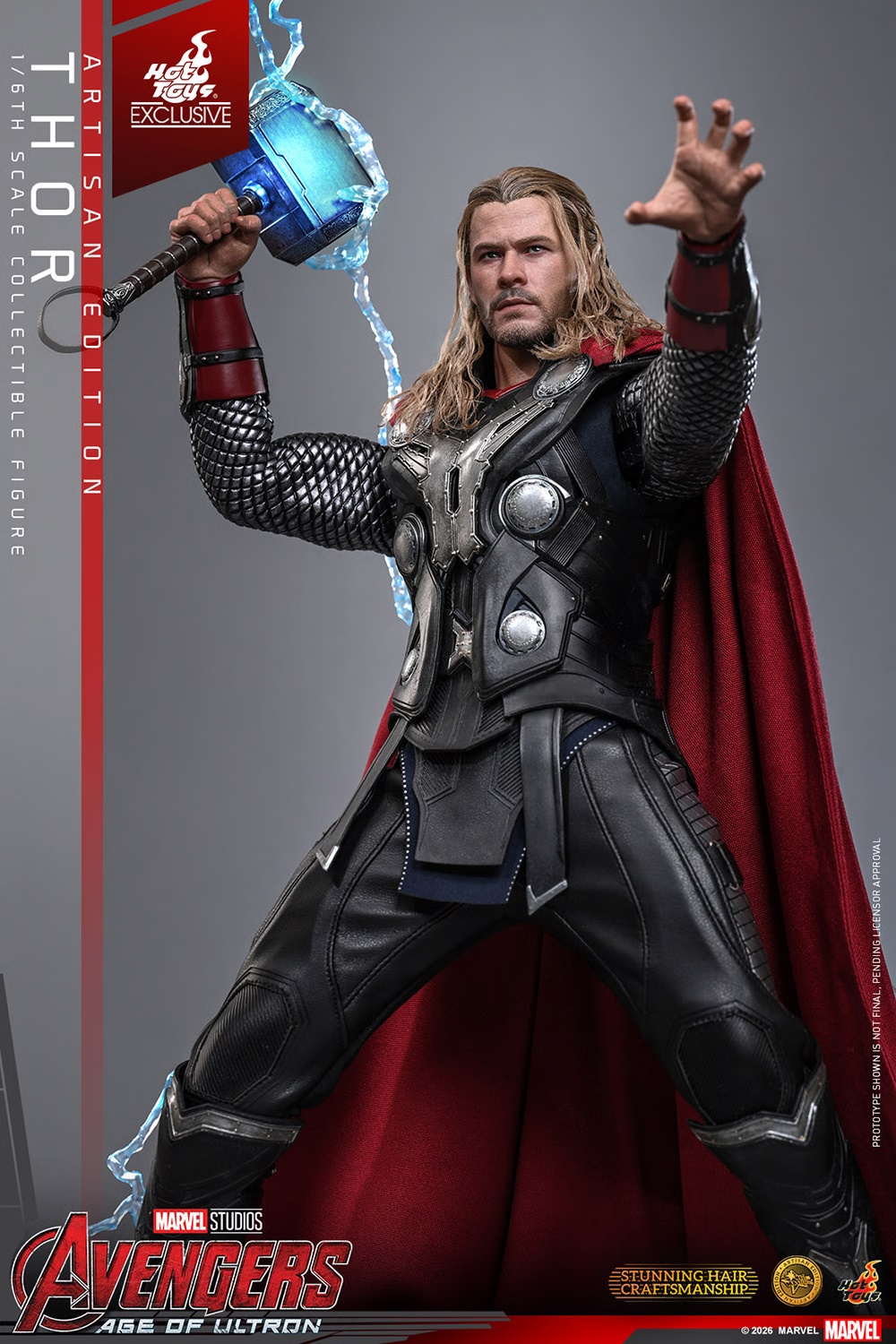 Thor van Hot Toys Artisan Edition version - MMS867AE - Avengers : Age Of Ultron 1/6 schaal actiefiguur