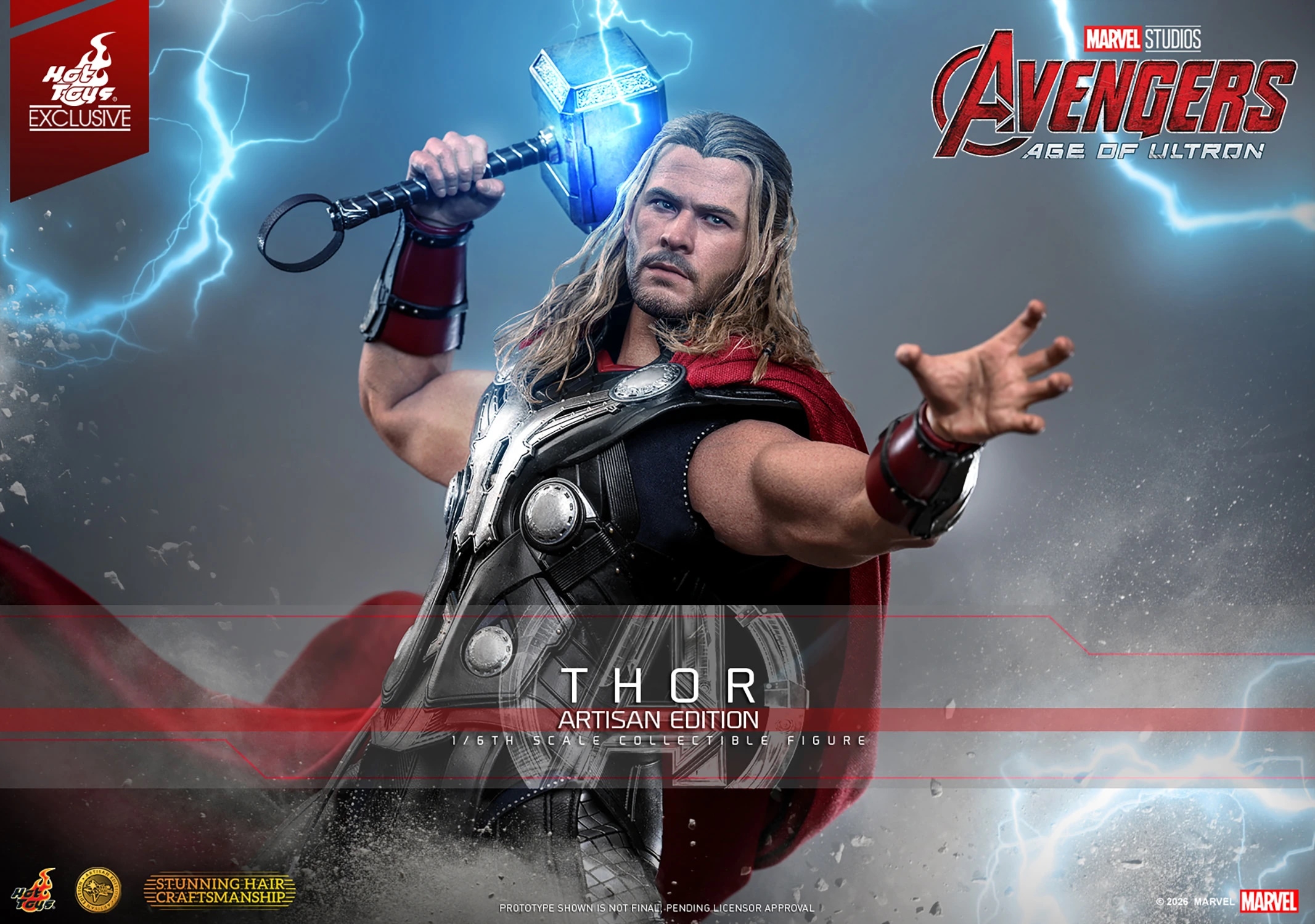 Thor Artisan Edition par Hot Toys - MMS867AE - figurine 1/6 Avengers : Age Of Ultron de 32 cm
