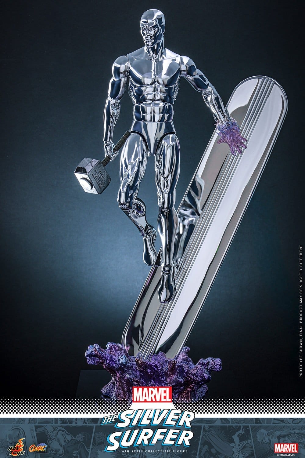 Silver Surfer par Hot Toys - CMS033 - figurine 1/6 Marvel de 31 cm