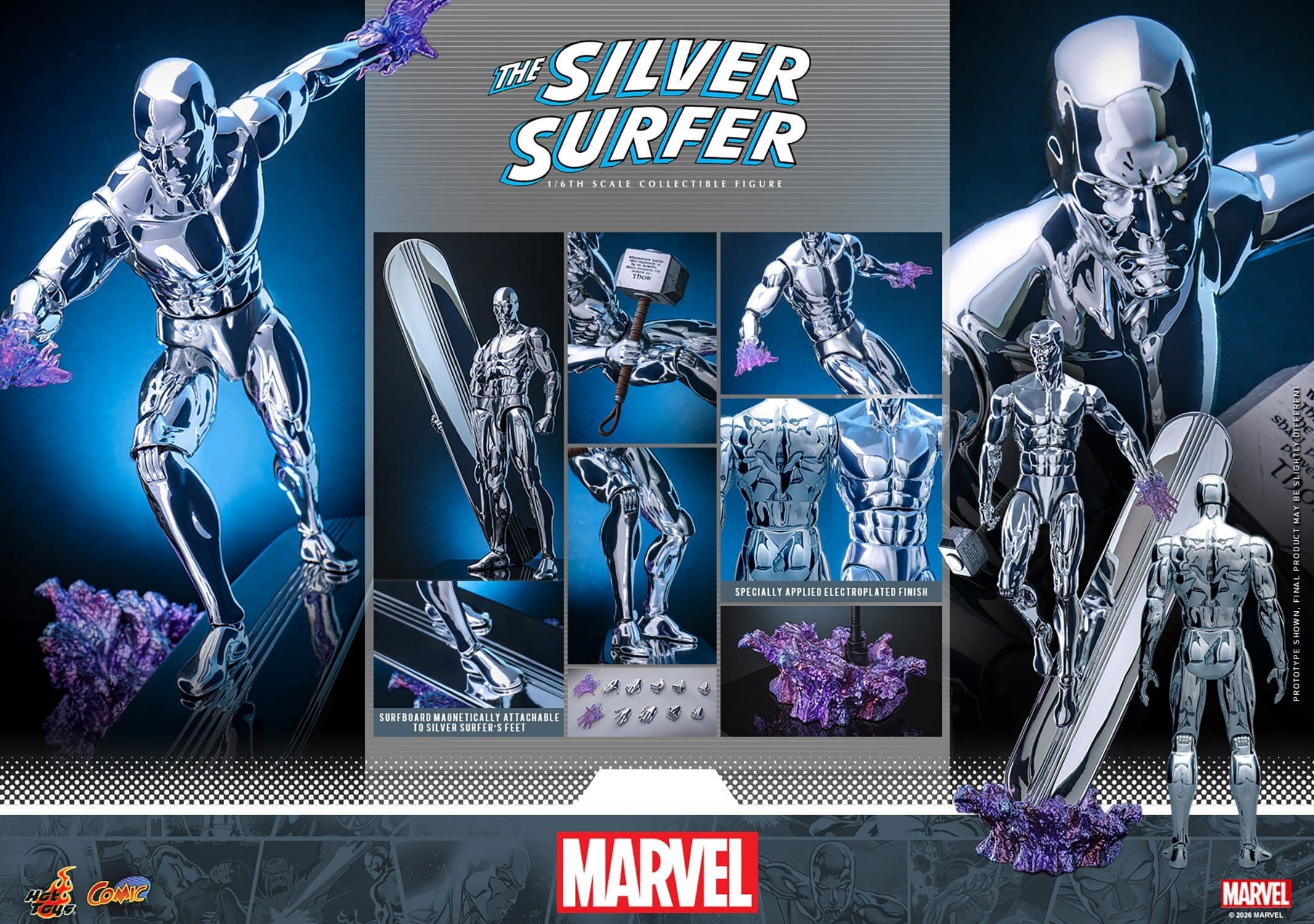 Silver Surfer von Hot Toys - CMS033 - Marvel 1/6 Maßstab Actionfigur