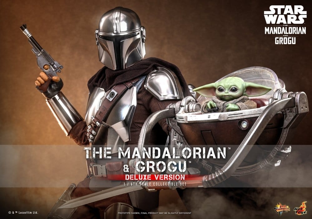The Mandalorian and Grogu deluxe par Hot Toys - MMS872 - figurines 1/6 Star Wars : The Mandalorian and Grogu de 31 cm
