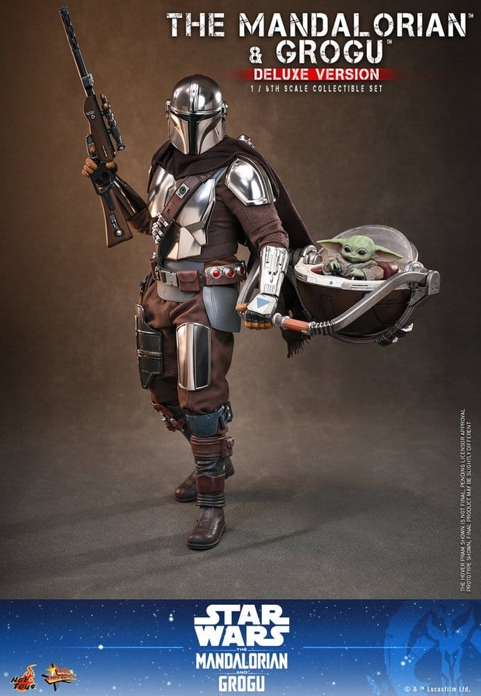 The Mandalorian and Grogu van Hot Toys deluxe version - MMS872 - Star Wars 1/6 schaal actiefiguren