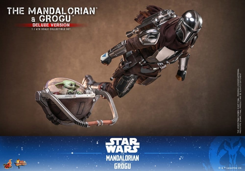 The Mandalorian and Grogu deluxe par Hot Toys - MMS872 - figurines 1/6 Star Wars : The Mandalorian and Grogu de 31 cm