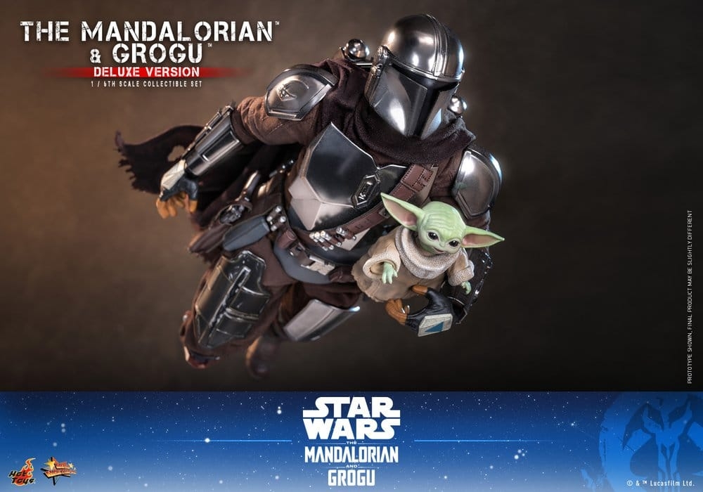 The Mandalorian and Grogu van Hot Toys deluxe version - MMS872 - Star Wars 1/6 schaal actiefiguren