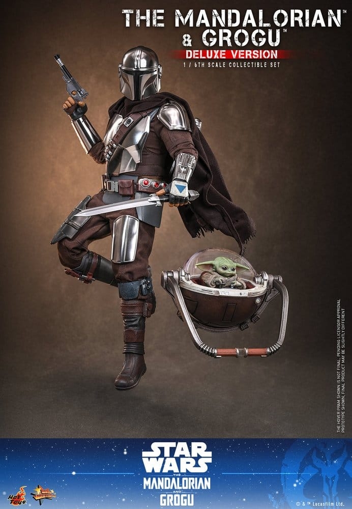 The Mandalorian and Grogu van Hot Toys deluxe version - MMS872 - Star Wars 1/6 schaal actiefiguren
