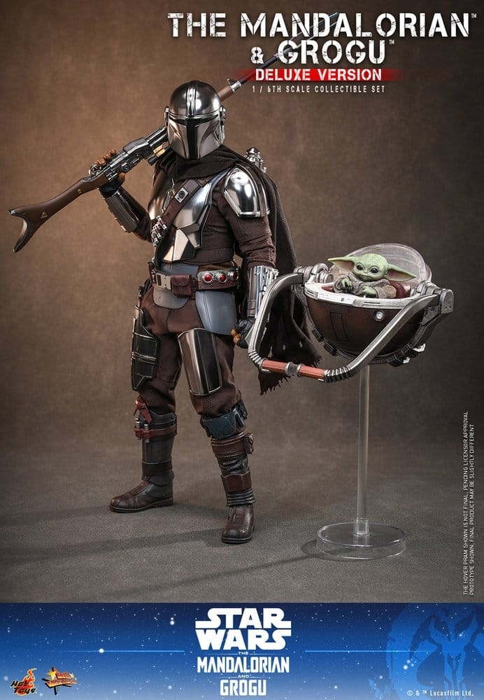 The Mandalorian and Grogu deluxe par Hot Toys - MMS872 - figurines 1/6 Star Wars : The Mandalorian and Grogu de 31 cm