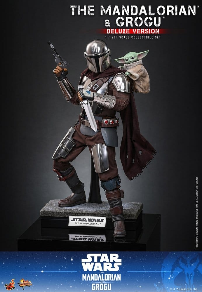 The Mandalorian and Grogu von Hot Toys deluxe version - MMS872 - Star Wars 1/6 Maßstab Actionfiguren
