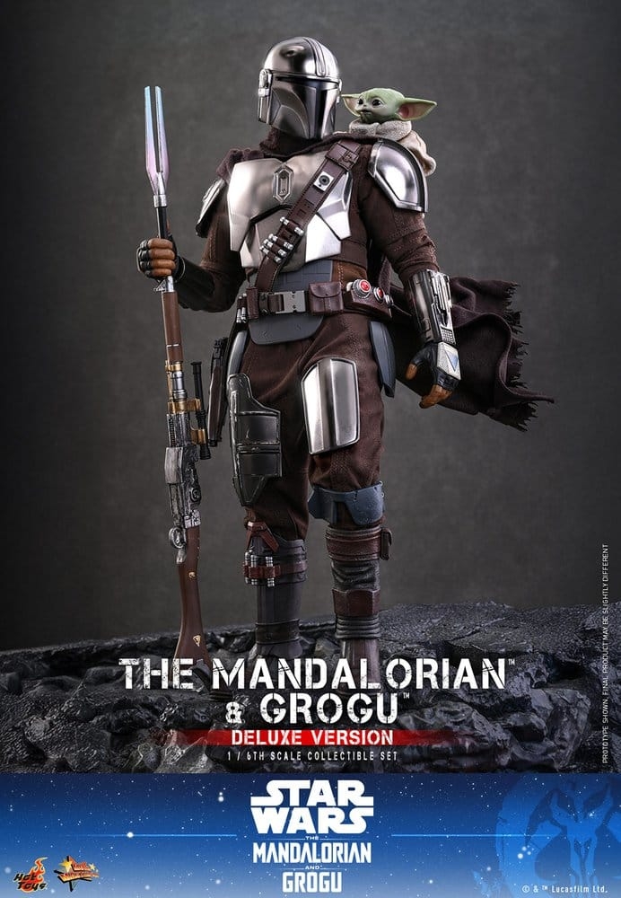 The Mandalorian and Grogu deluxe par Hot Toys - MMS872 - figurines 1/6 Star Wars : The Mandalorian and Grogu de 31 cm