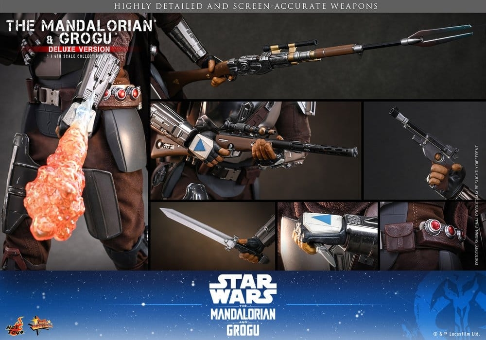 The Mandalorian and Grogu van Hot Toys deluxe version - MMS872 - Star Wars 1/6 schaal actiefiguren