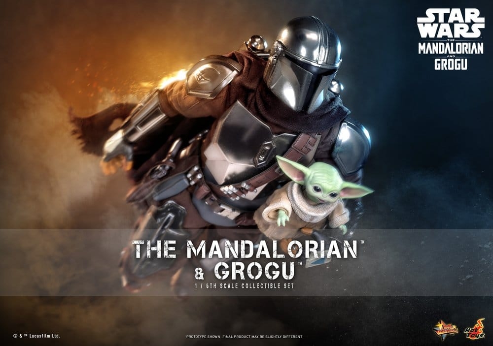 The Mandalorian and Grogu von Hot Toys collector version - MMS871 - Star Wars 1/6 Maßstab Actionfiguren
