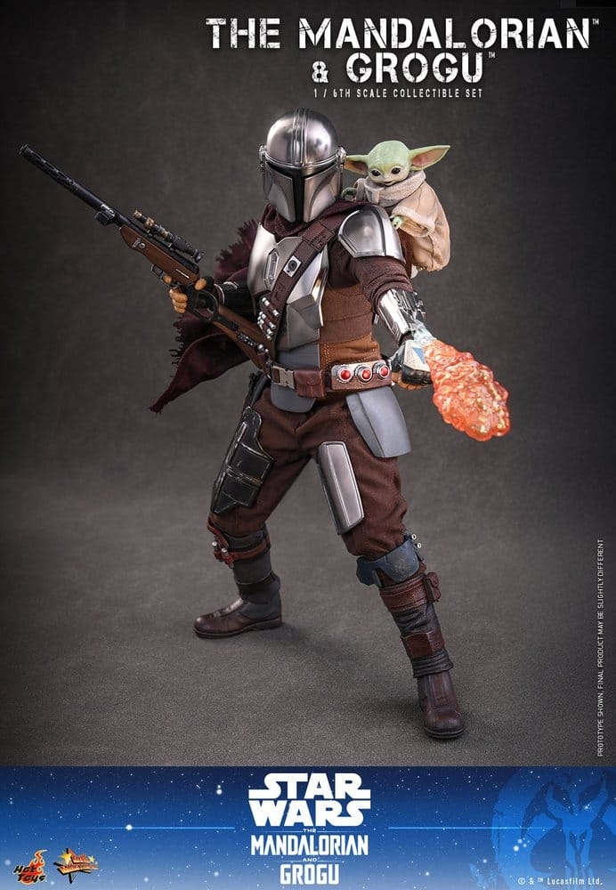 The Mandalorian and Grogu von Hot Toys collector version - MMS871 - Star Wars 1/6 Maßstab Actionfiguren