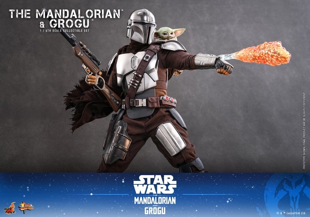 The Mandalorian and Grogu von Hot Toys collector version - MMS871 - Star Wars 1/6 Maßstab Actionfiguren