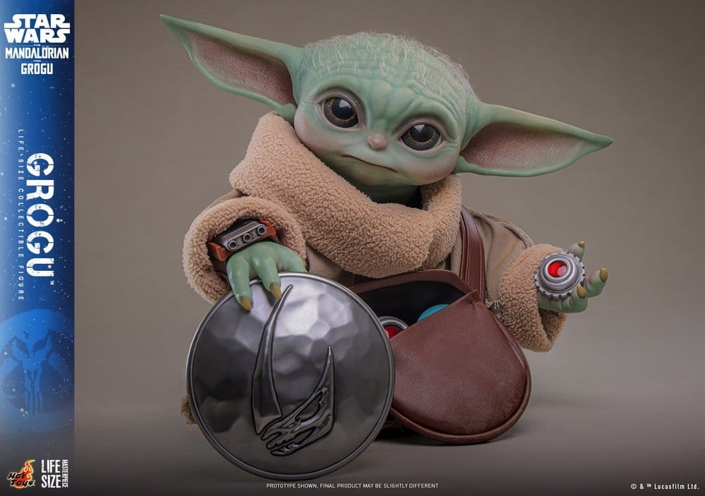 Grogu van Hot Toys - LMS016 - Star Wars : The Mandalorian and Grogu 1/1 schaal actiefiguur
