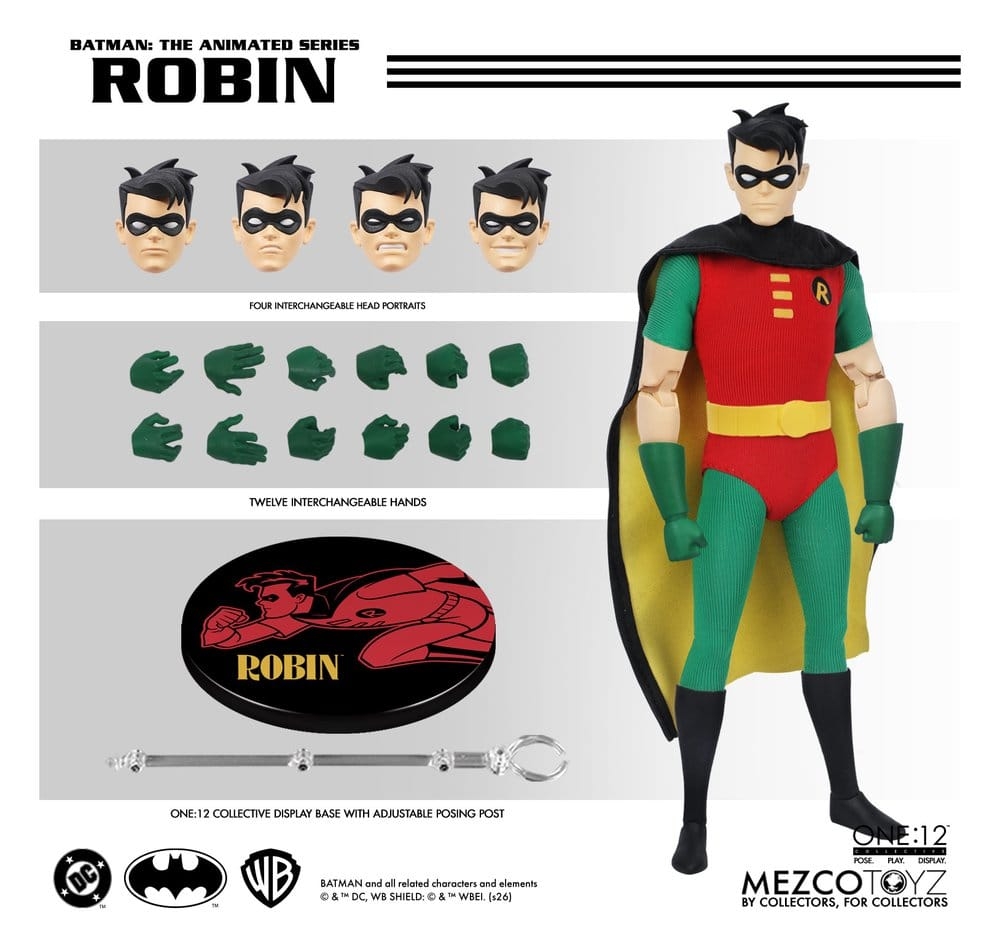 Robin One:12 by Mezco - Batman Animated 1/12 scale action figure