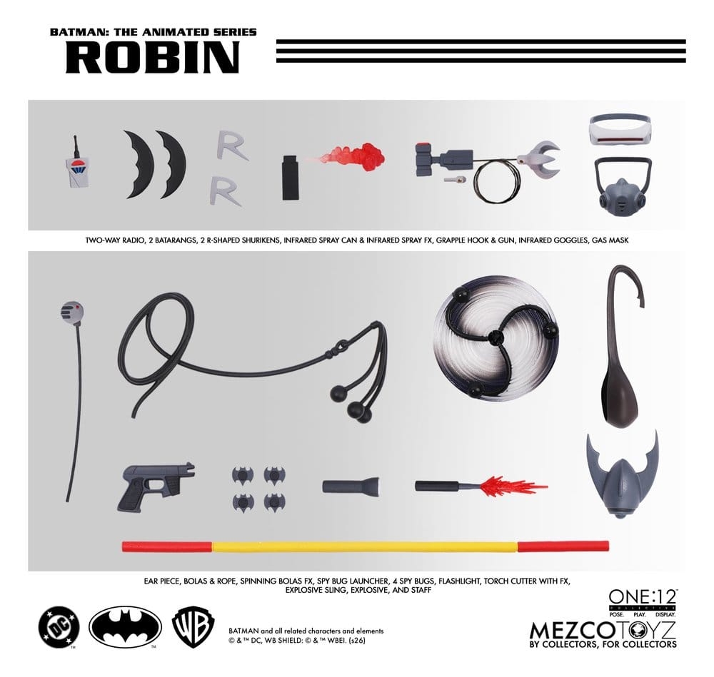 Robin One:12 von Mezco - Batman Animated 1/12 Maßstab Actionfigur