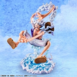 Monkey D Luffy (Gear 5) Portrait of Pirates POP Evolutionary History par Megahouse - figurine One Piece de 26 cm