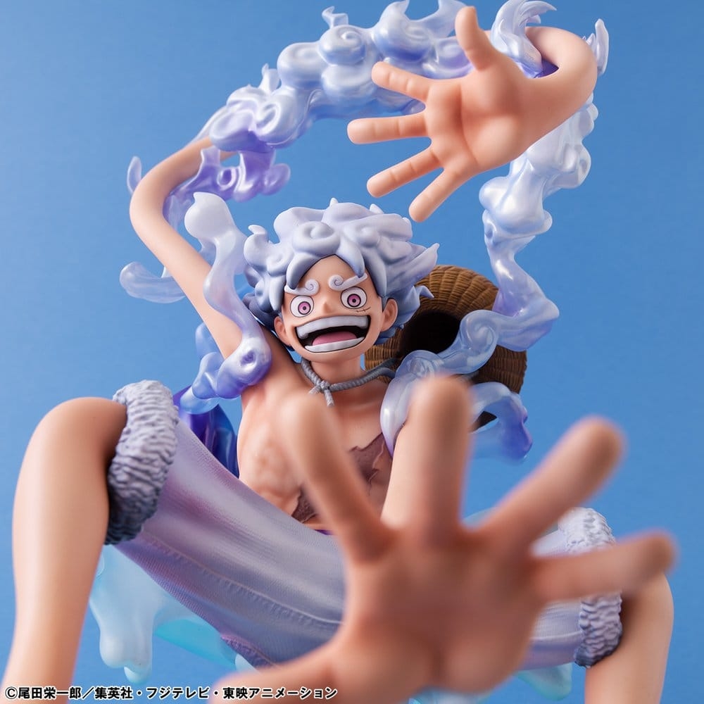 Monkey D Luffy (Gear 5) Portrait of Pirates POP Evolutionary History par Megahouse - figurine One Piece de 26 cm
