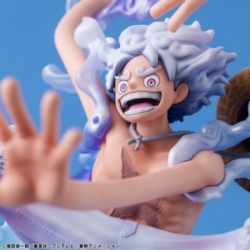 Monkey D Luffy (Gear 5) Portrait of Pirates POP Evolutionary History par Megahouse - figurine One Piece de 26 cm