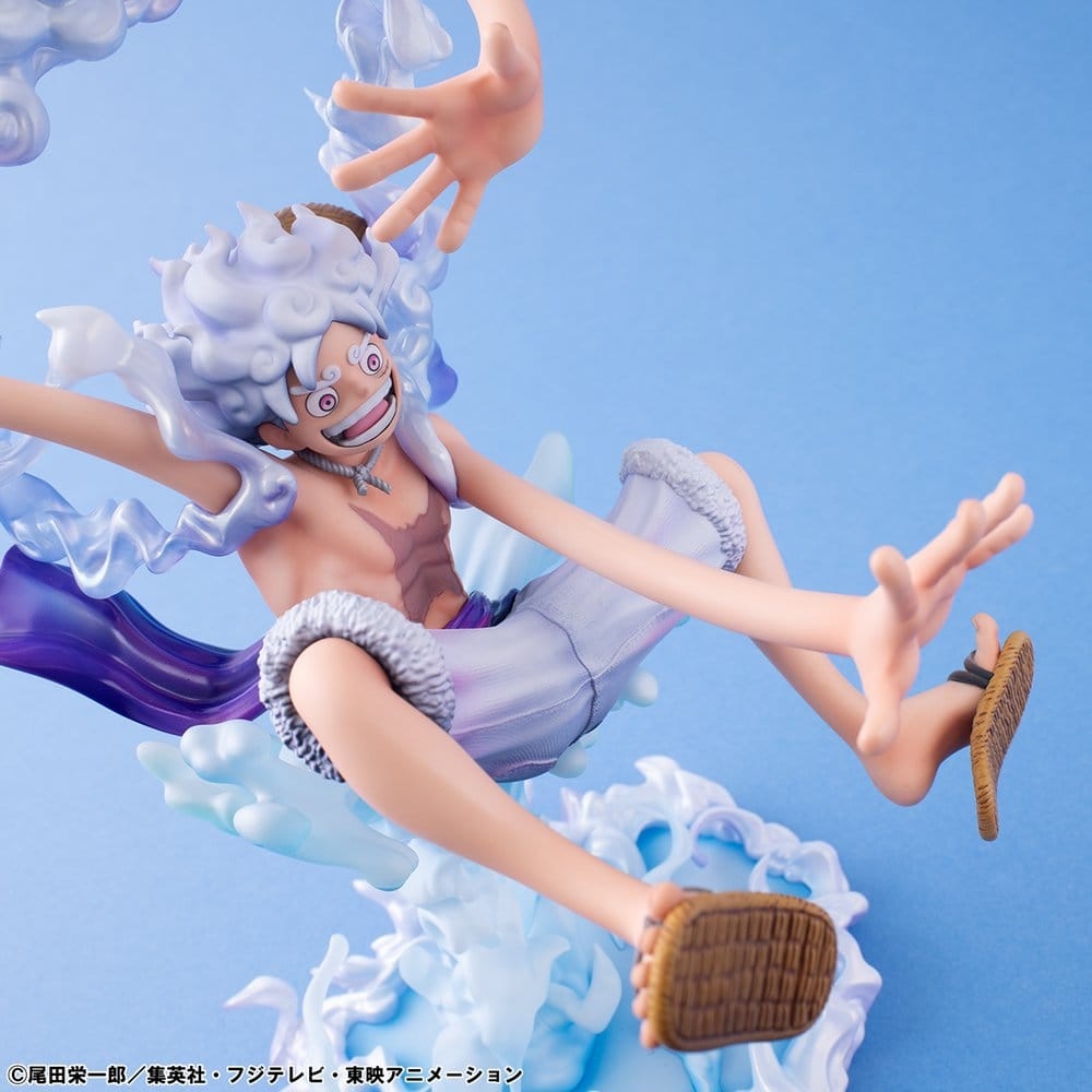 Monkey D Luffy (Gear 5) Portrait of Pirates POP Evolutionary History par Megahouse - figurine One Piece de 26 cm