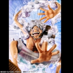 Monkey D Luffy (Gear 5) Portrait of Pirates POP Evolutionary History par Megahouse - figurine One Piece de 26 cm